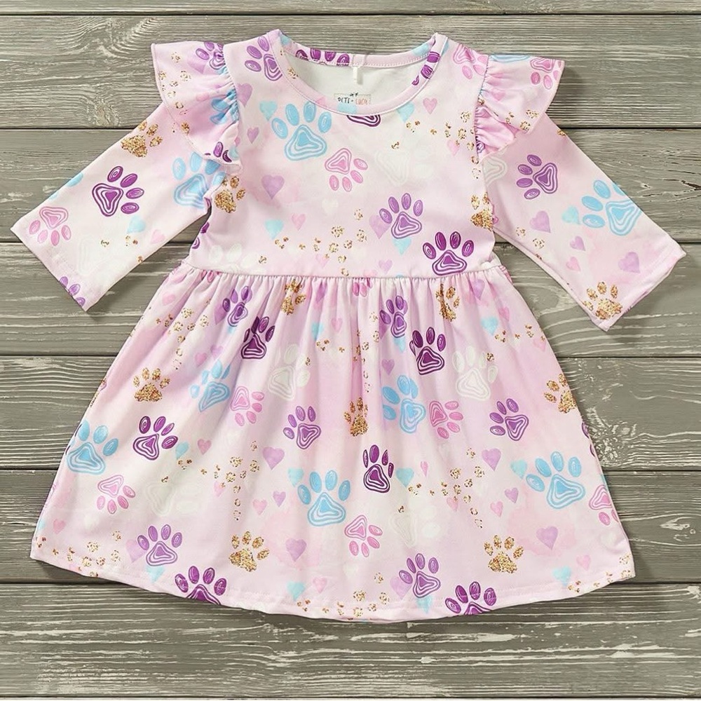 Adorable Pink and Purple Kids Dress